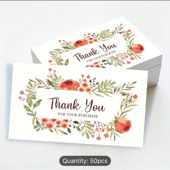 Orange Floral Design for Customer Purchase Appreciation, Store Order Packaging - Picture 6 of 6